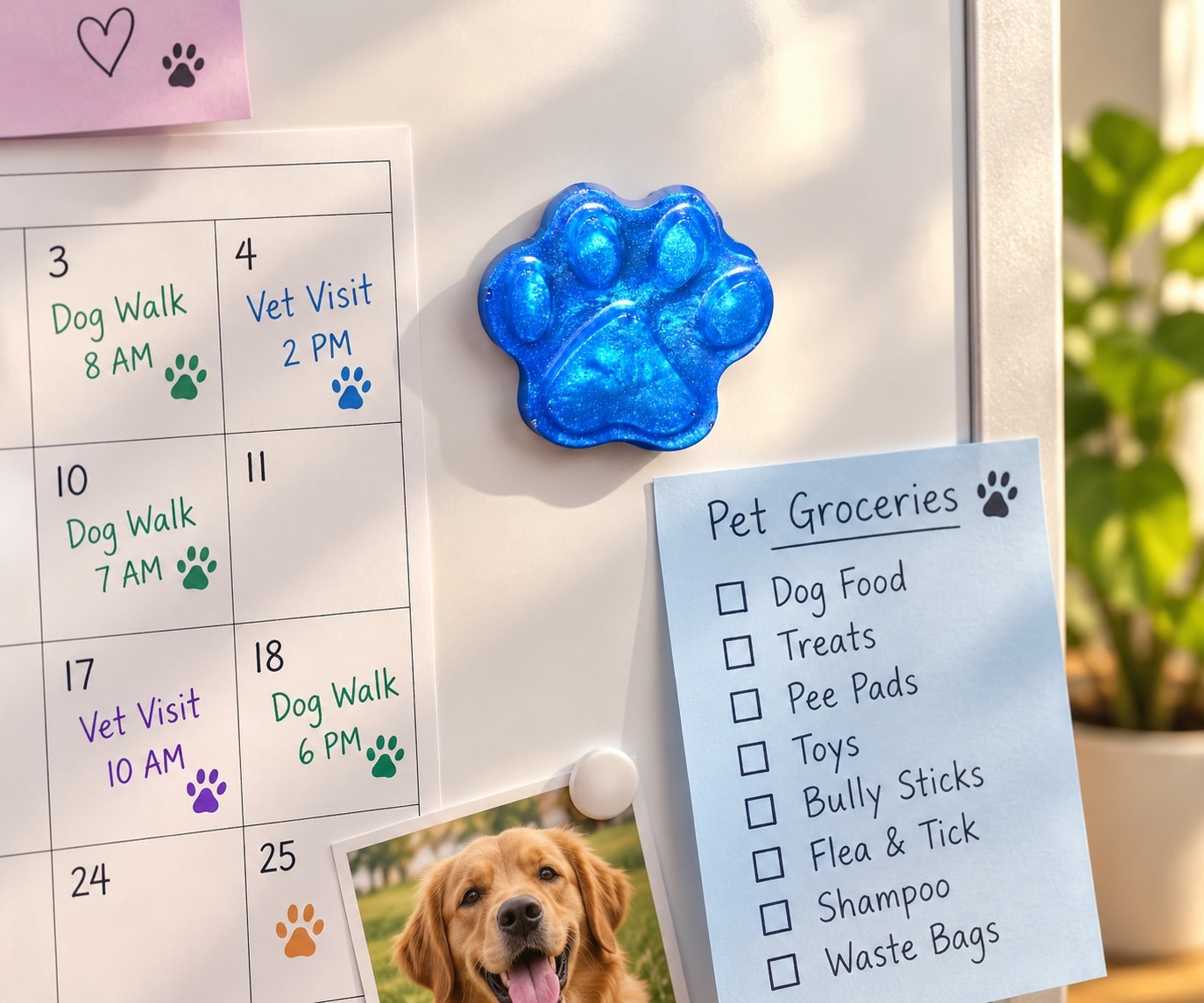 Blue Paw Print Magnet