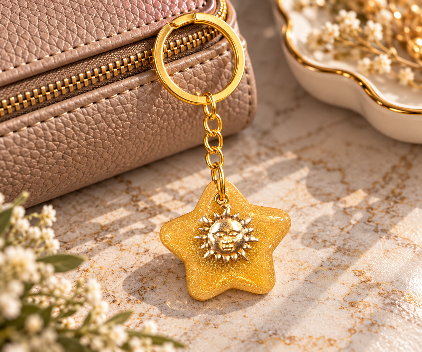 Golden Sun Keychain