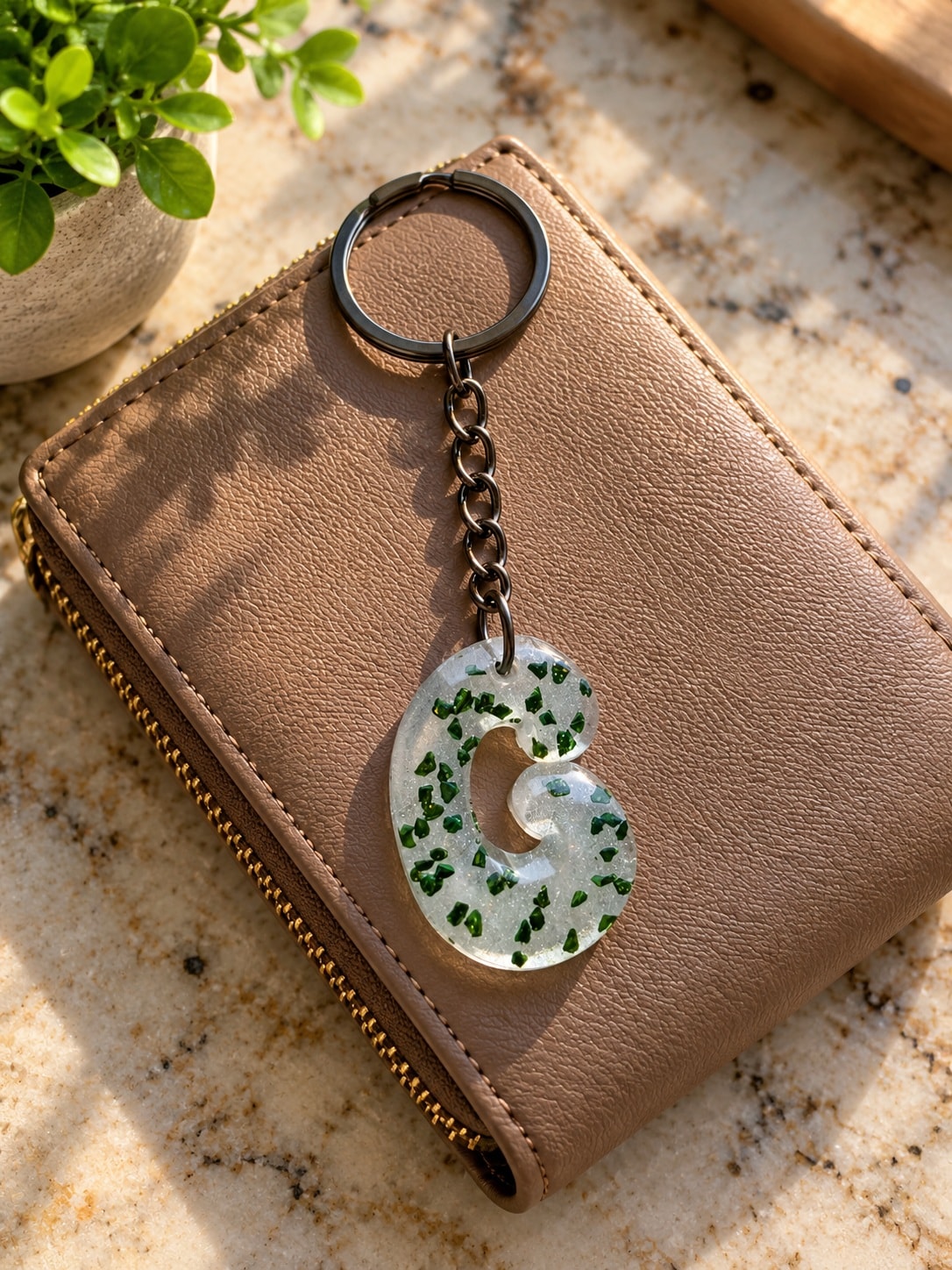 Ice Cream Sprinkle Letter G Keychain