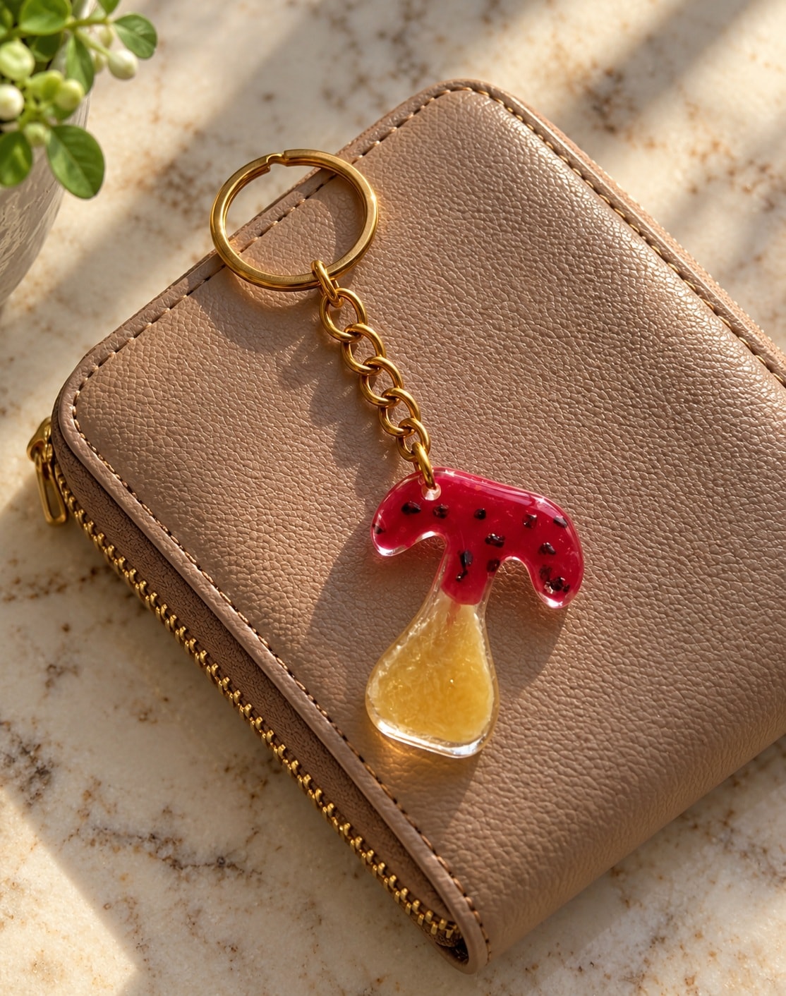 Ice Cream Drip Letter T Keychain