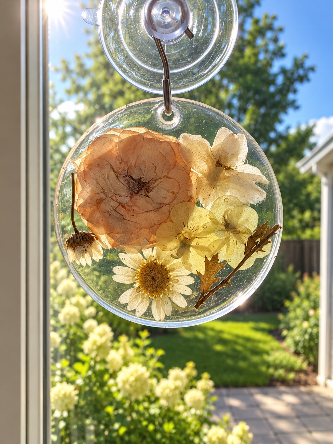 Pressed Flower Suncatcher