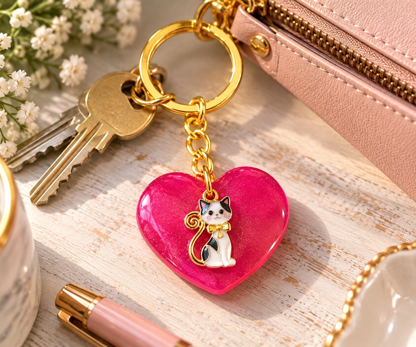 Purrfectly Sweet Keychain