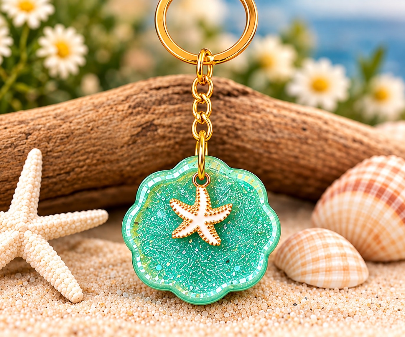 Seaside Serenity Keychain